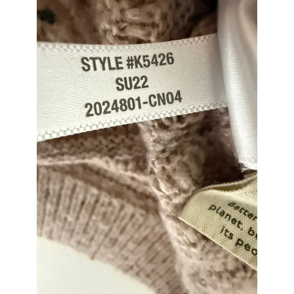 Madewell Ribbed Turtleneck Sweater | Neutral Wool Blend | Size L - Picture 5 of 5